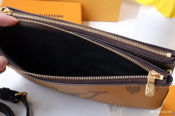 AAA Pruses Bags VUITTON LOUIS POCHETTE ZIP DOUBLE 0809